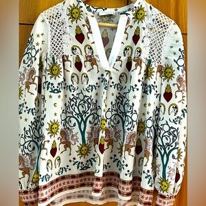 Sandro Paris Tarot print blouse